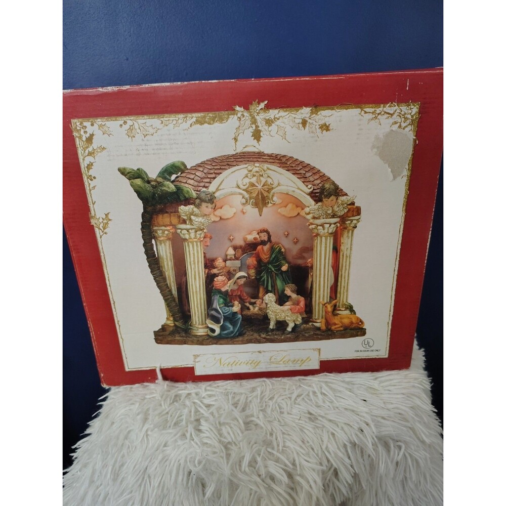 Golden Treasures Nativity Light Beautiful Christmas Decoration With Box